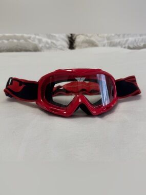 Fly Racing Youth Red MX Moto Goggle
